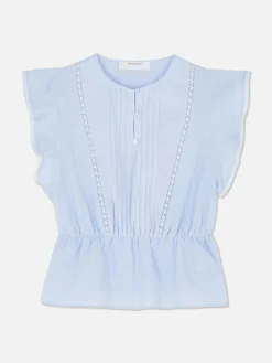 Haut Sans Manches En Broderie Anglaise