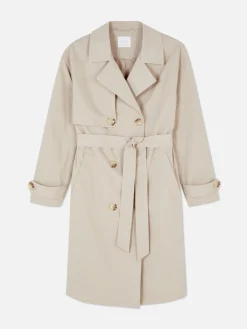 Imperméable à Double Boutonnage Et Ceinture