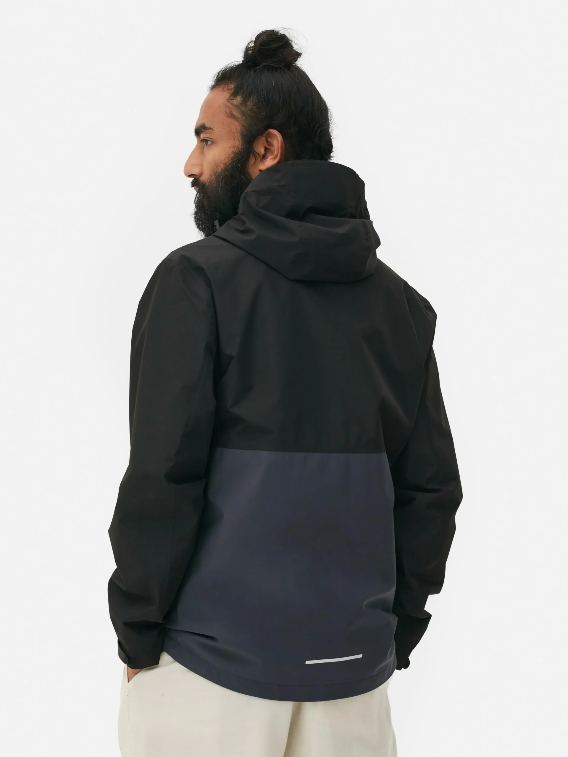 Imperméable Color Block à Poches Multiples