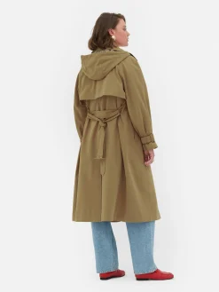 Imperméable Croisé à Capuche Rita Ora