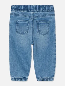 Jean Denim à Revers