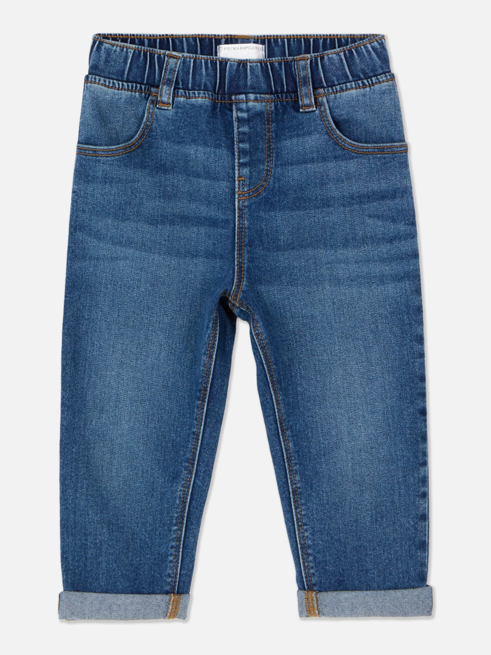 Jean Denim à Revers