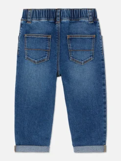 Jean Denim à Revers
