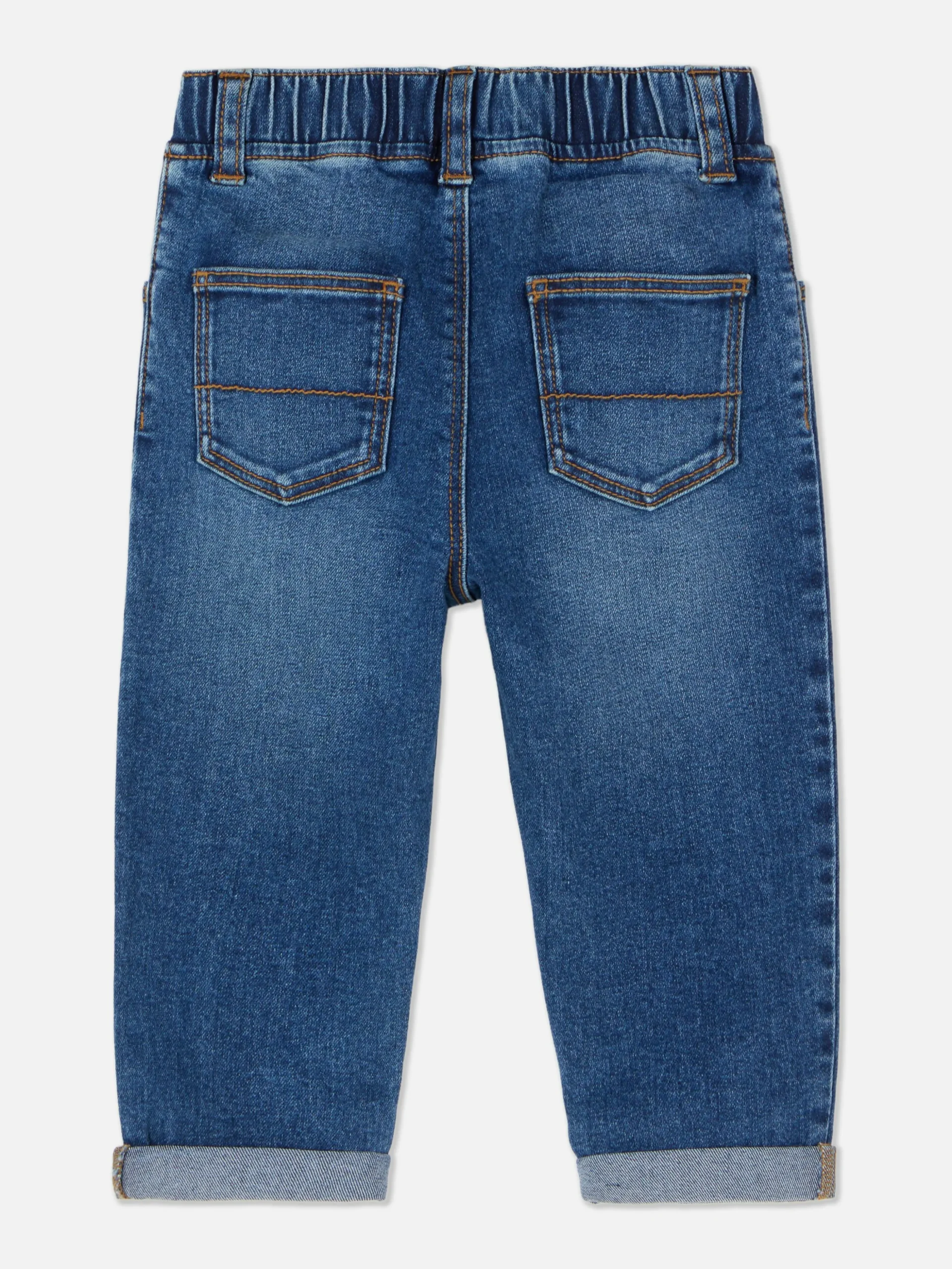 Jean Denim à Revers