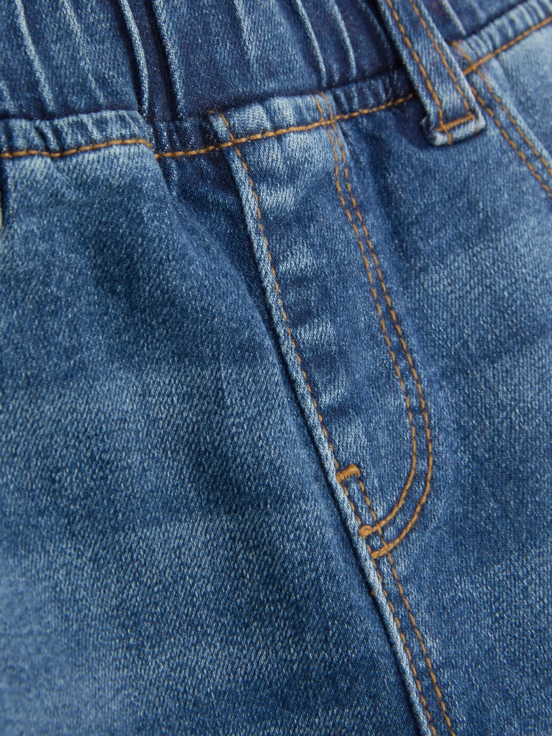 Jean Denim à Revers