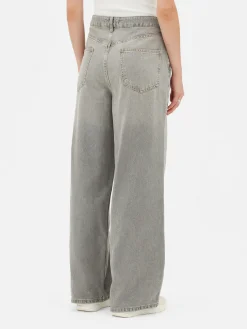 Jean Denim Ample à Effet Vieilli