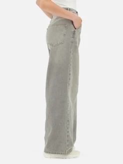 Jean Denim Ample à Effet Vieilli