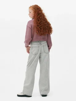 Jean Denim Large Fendu