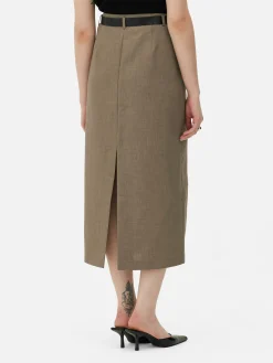 Jupe Crayon Mi-longue Taille Haute