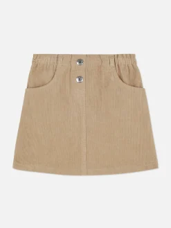 Jupe En Velours Côtelé à Poche