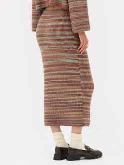 Jupe Mi-longue En Tricot Rayé Rita Ora à Coordonner
