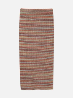 Jupe Mi-longue En Tricot Rayé Rita Ora à Coordonner