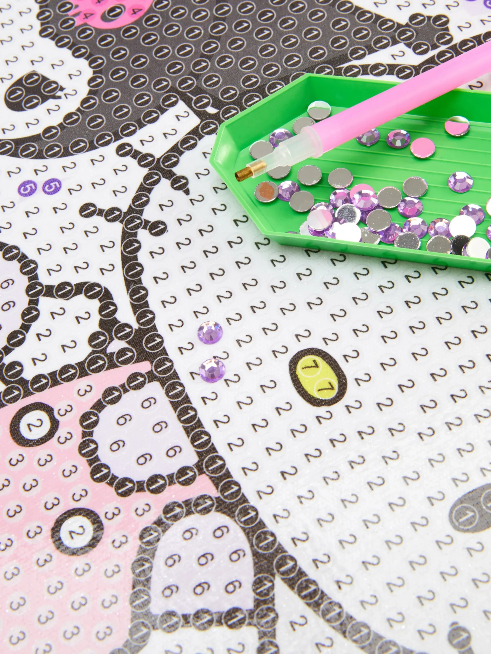 Kit Broderie Diamant Par Numéro Hello Kitty Et Kuromi