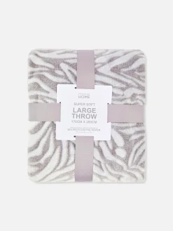 Large Couverture à Imprimé Zèbre