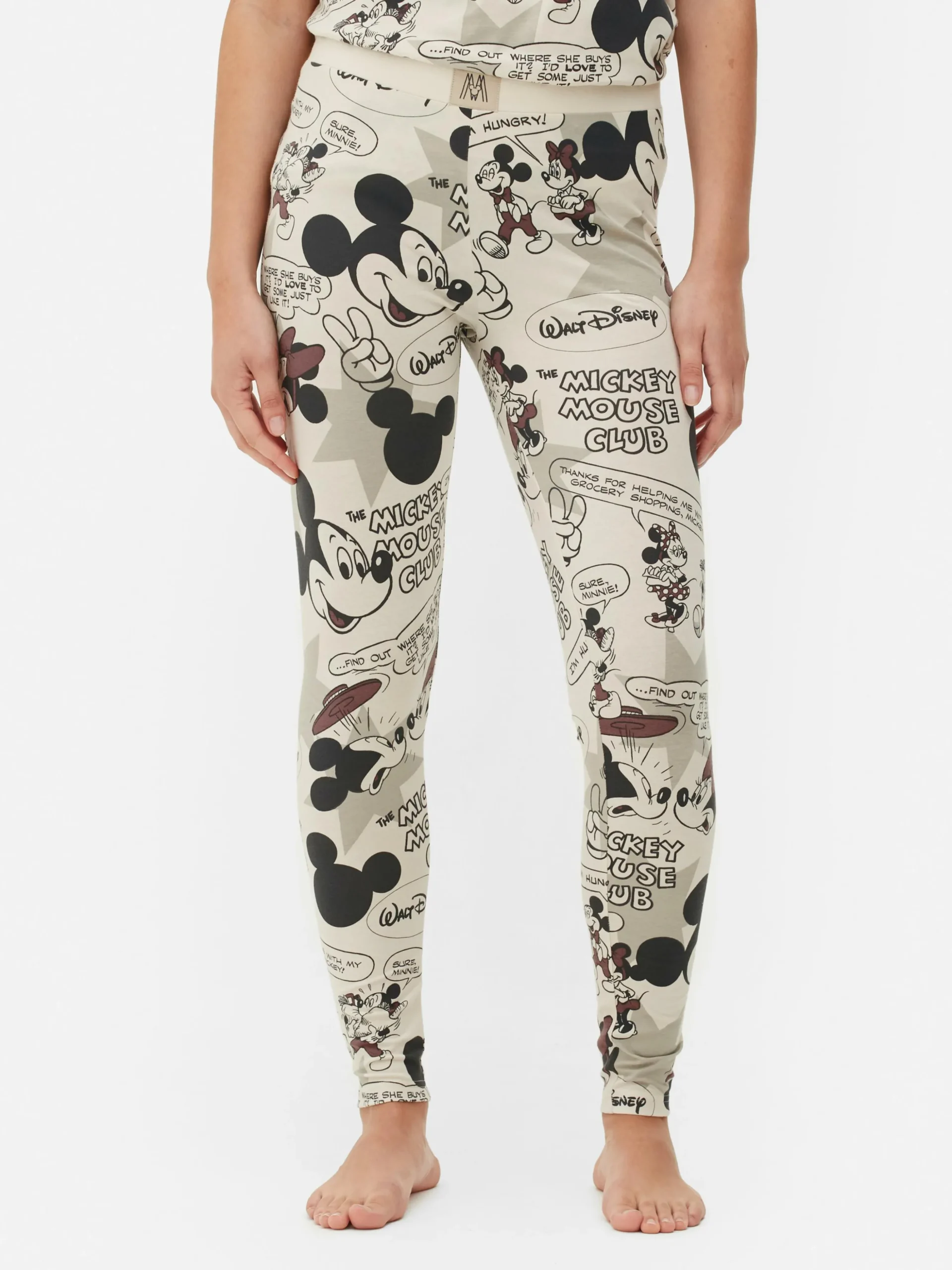 Legging De Pyjama à Motif Rétro Disney Mickey Mouse