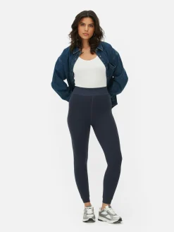 Legging Effet Denim Doublé De Velours Duveteux