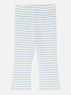 Legging évasé Côtelé à Rayures