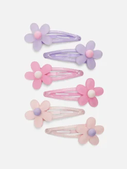 Lot De 6 Barrettes à Fleurs