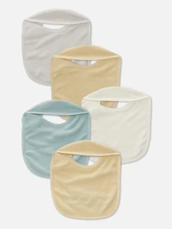 Lot De 5 Bavoirs En Tissu éponge Variés