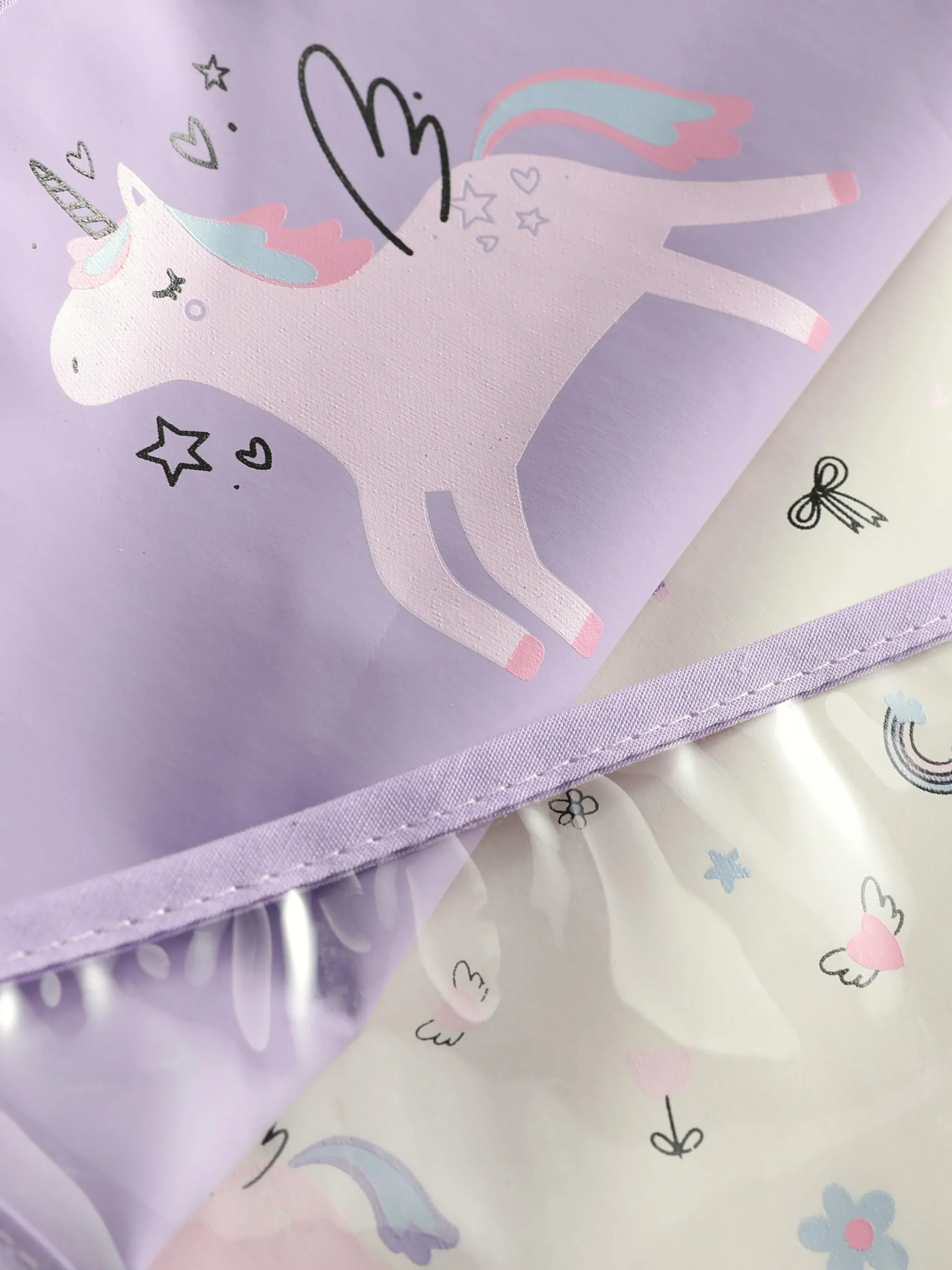 Lot De 2 Bavoirs Licorne Tour De Cou