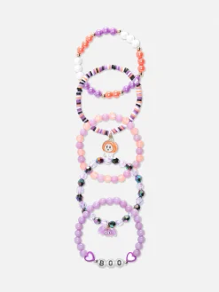 Lot De 5 Bracelets Ornés De Perles Halloween
