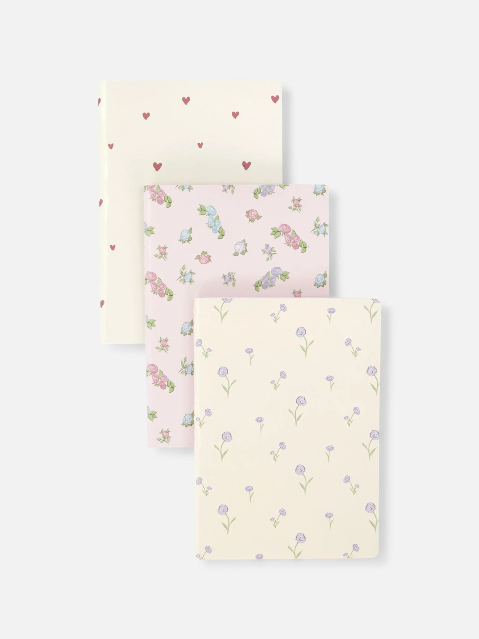 Lot De 3 Carnets A5 à Motif Floral