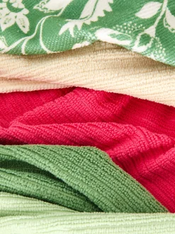 Lot De 5 Chiffons De Ménage Côtelés