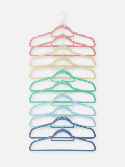 Lot De 10 Cintres Colorés Pour Enfants