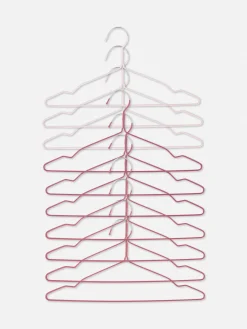 Lot De 10 Cintres En Métal Enduit