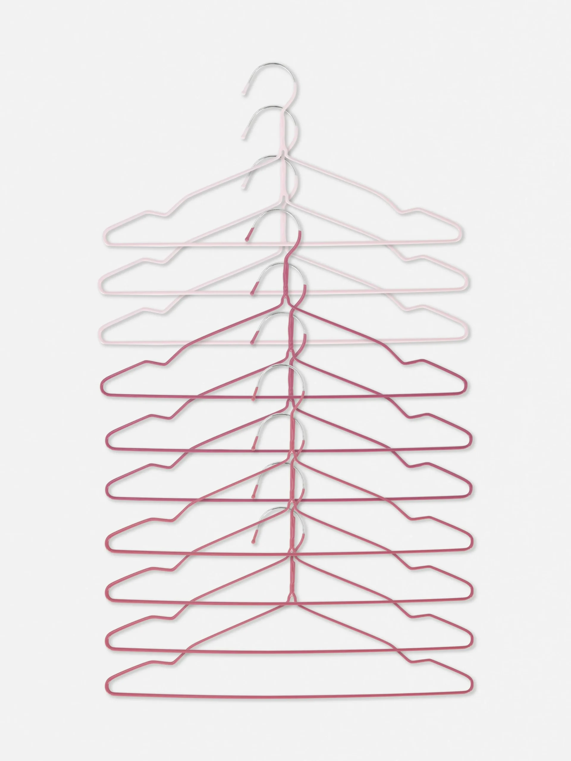 Lot De 10 Cintres En Métal Enduit