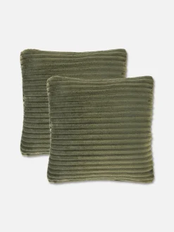 Lot De 2 Coussins Côtelés