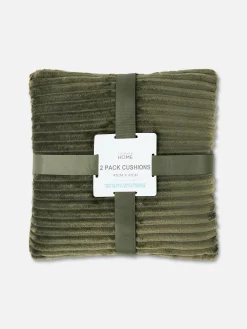 Lot De 2 Coussins Côtelés