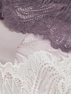 Lot De 3 Culottes Brésiliennes Invisibles à Dos En Dentelle