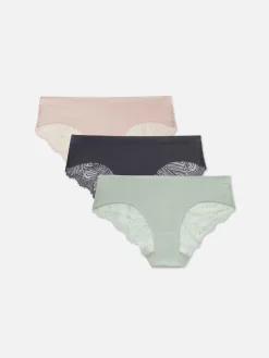 Lot De 3 Culottes Brésiliennes Invisibles à Dos En Dentelle