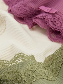 Lot De 3 Culottes En Microfibre Et En Dentelle