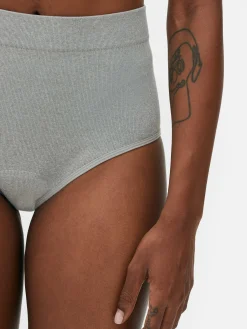 Lot De 3 Culottes Menstruelles Côtelées Taille Haute