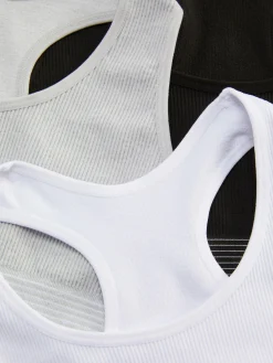 Lot De 3 Hauts Courts Sans Coutures à Dos Nageur