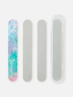 Lot De 4 Limes à Ongles Et étuis