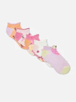 Lot De 5 Paires De Chaussettes Pour Baskets à Motifs Fruits