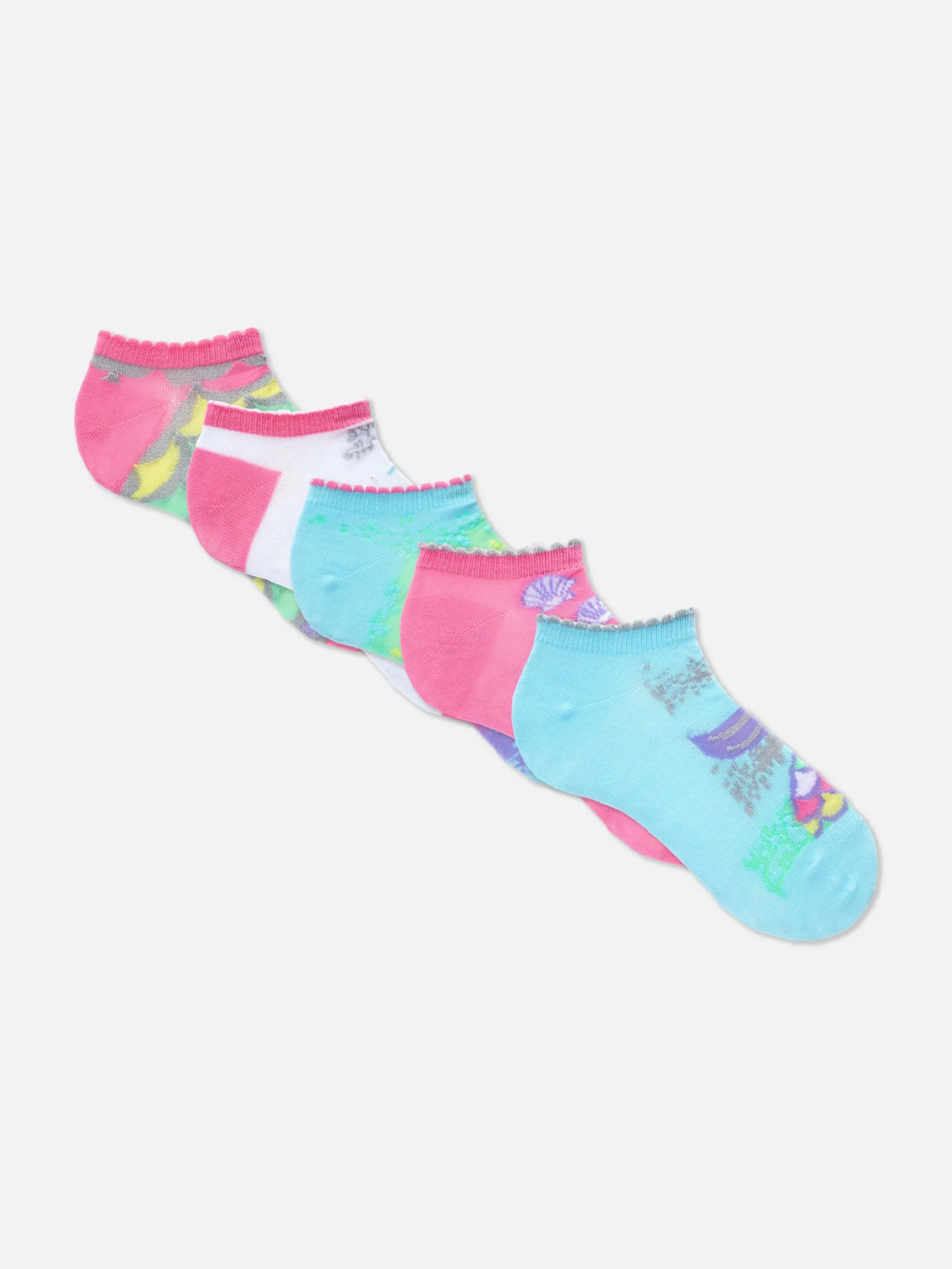 Lot De 5 Paires De Chaussettes à Motifs Sirène Variés