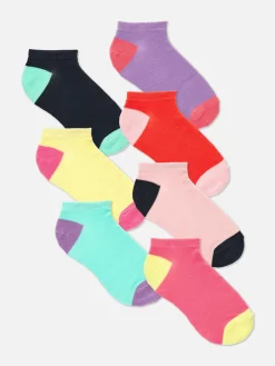 Lot De 7 Paires De Chaussettes Pour Baskets Color Block