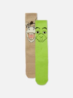 Lot De 2 Paires De Chaussettes Chaudes Shrek