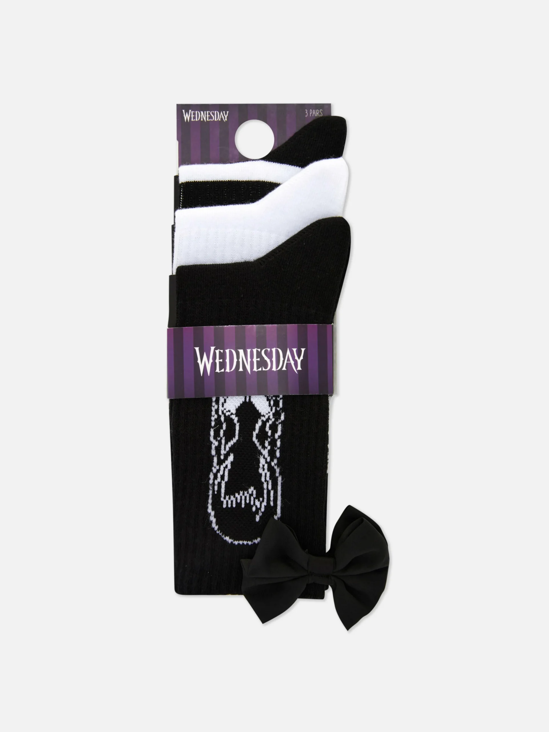 Lot De 3 Paires De Chaussettes Mercredi Addams