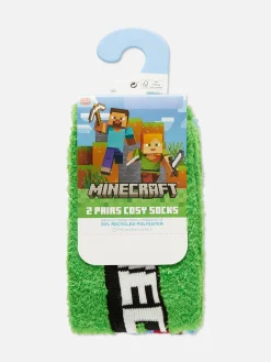 Lot De 2 Paires De Chaussettes Douces Minecraft