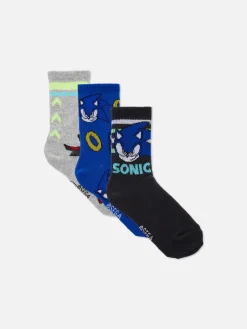 Lot De 3 Paires De Chaussettes Sonic Le Hérisson