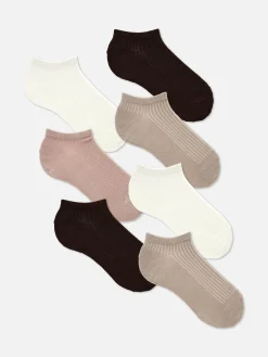 Lot De 7 Paires De Chaussettes Pour Baskets Ton Sur Ton