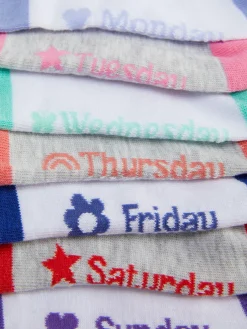 Lot De 7 Paires De Socquettes Jours De La Semaine