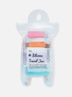 Lot De 4 Pots De Voyage En Silicone