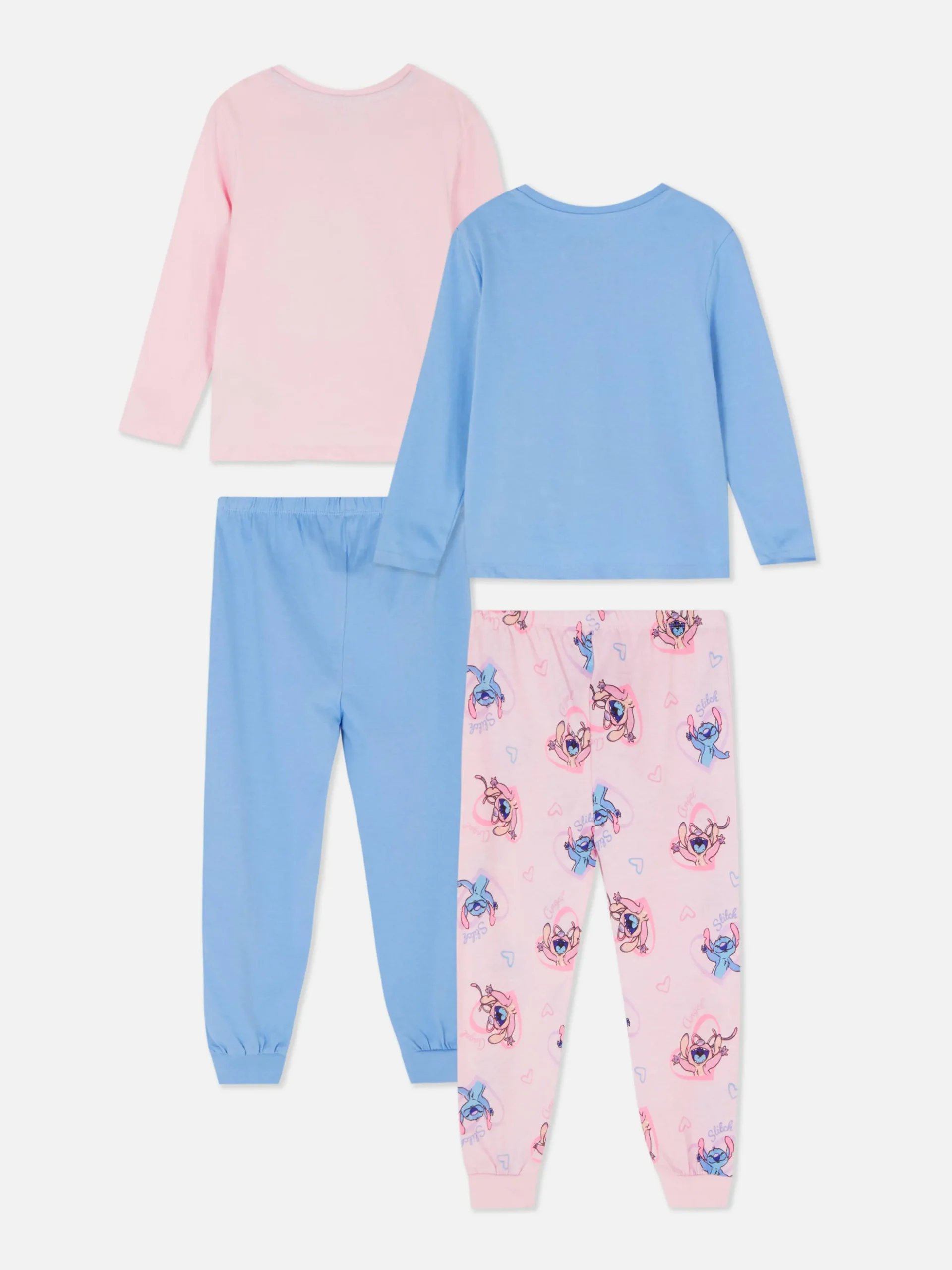 Lot De 2 Pyjamas Longs Disney Stitch & Angel