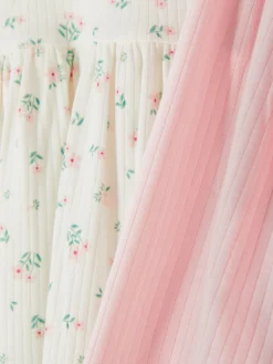 Lot De 2 Robes Côtelées à Manches Longues